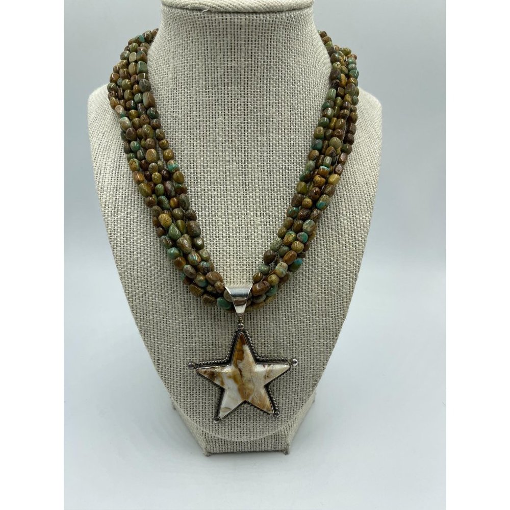 JAY KING 925 Sterling Turquoise Necklace w/ Jasper